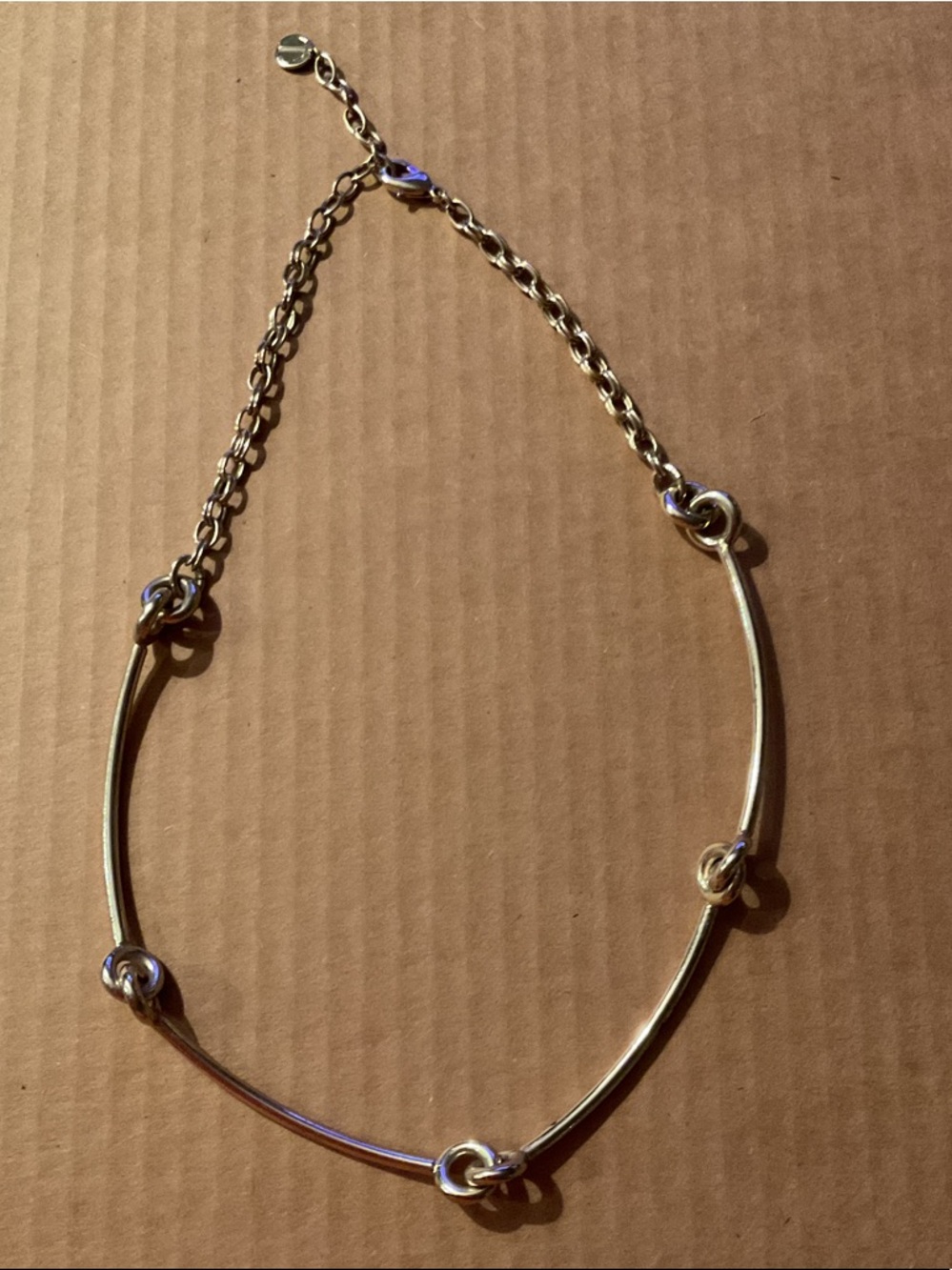 Gold-Tone Knot Link Necklace - Women's Jewelry